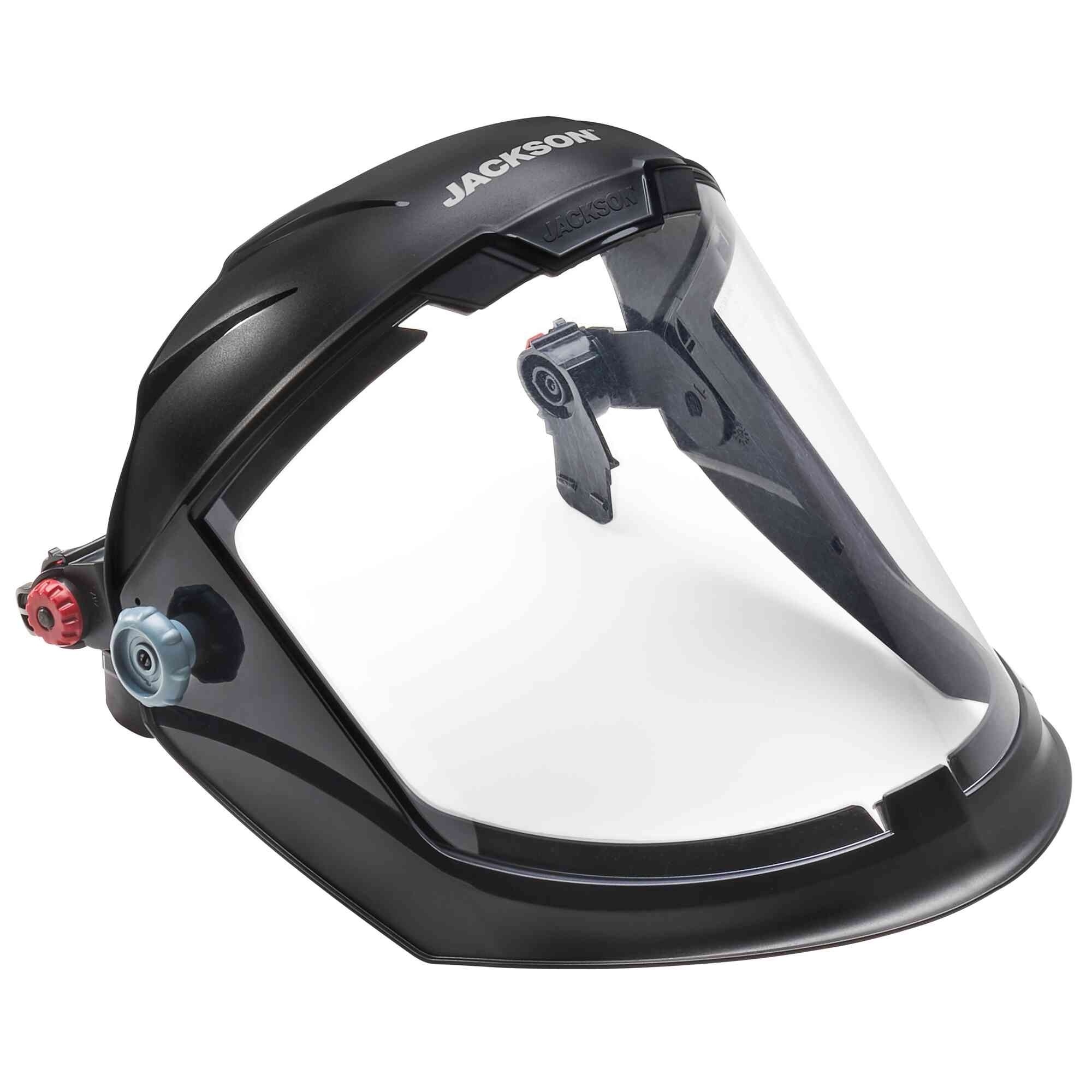 Jackson Safety® - Face Shield - MAXVIEW™ Premium Series - 9.06" x 13.38' x 0.04" Window - Clear - Hard Hat Interchange System (HHIS) for mounting to slotted hard hats - Model # 14202